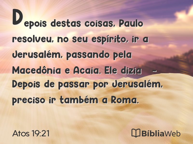 Atos 19:21 em imagem para compartilhar