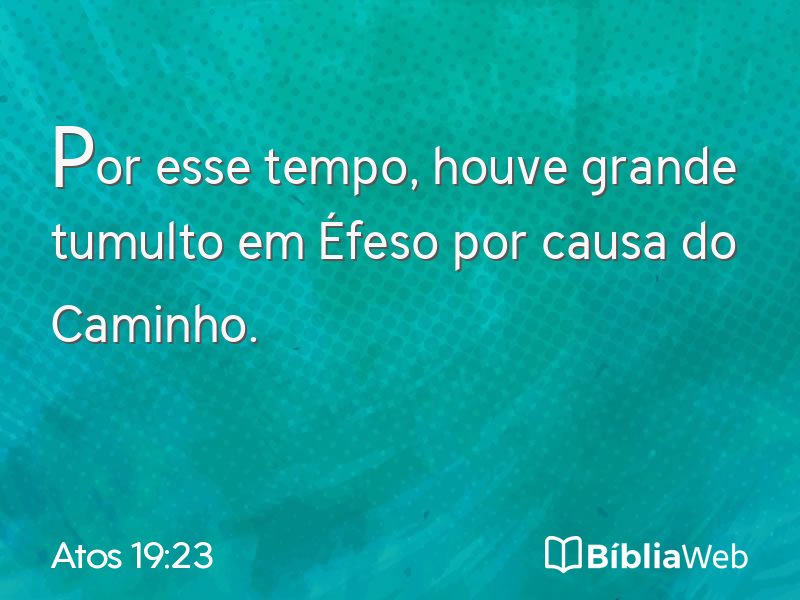 Atos 19:23 em imagem para compartilhar