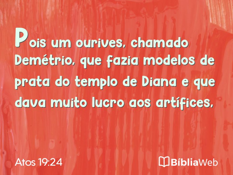 Atos 19:24 em imagem para compartilhar