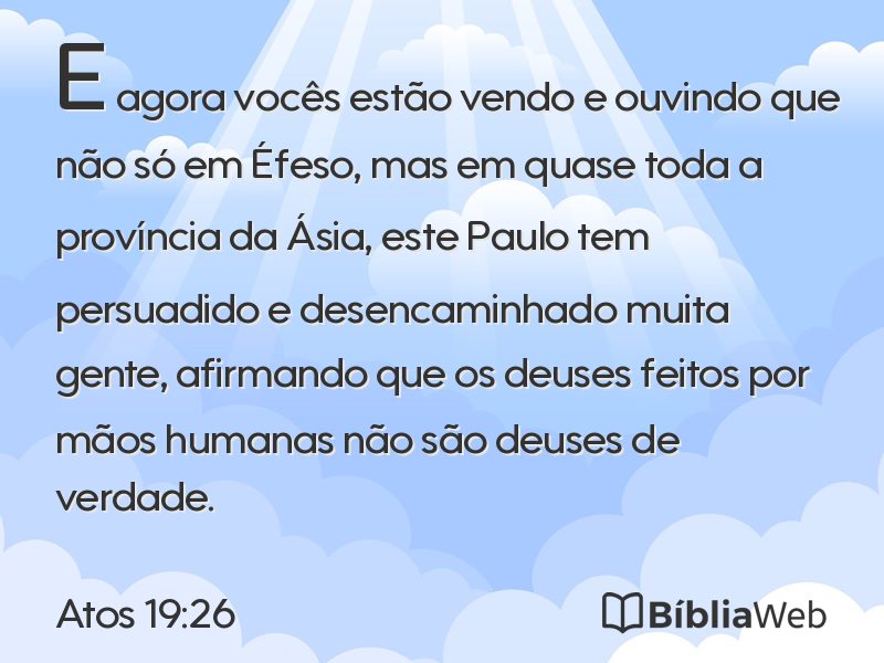 Atos 19:26 em imagem para compartilhar
