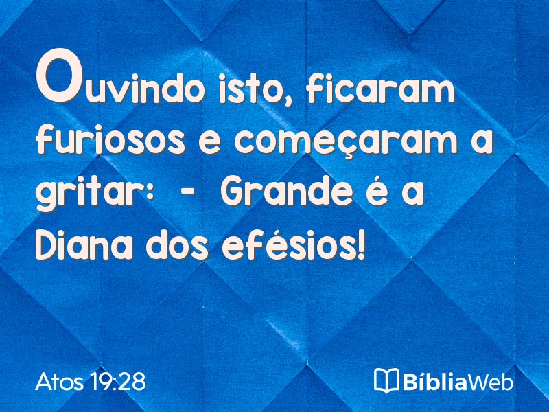 Atos 19:28 em imagem para compartilhar