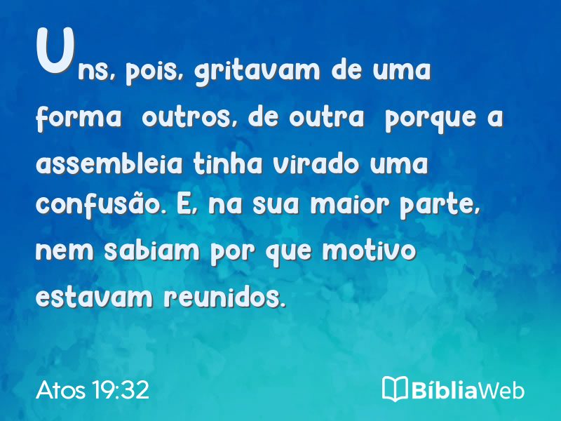 Atos 19:32 em imagem para compartilhar