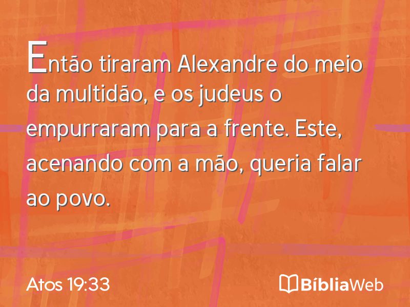 Atos 19:33 em imagem para compartilhar