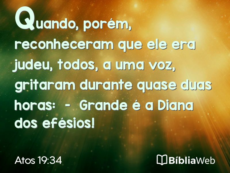 Atos 19:34 em imagem para compartilhar