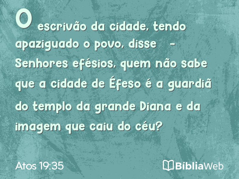 Atos 19:35 em imagem para compartilhar