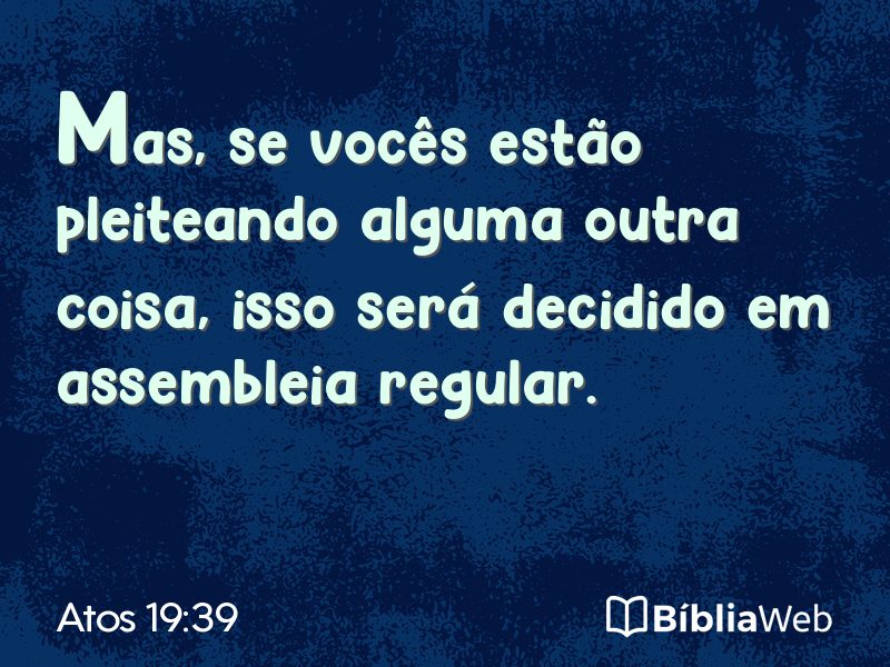 Atos 19:39 em imagem para compartilhar