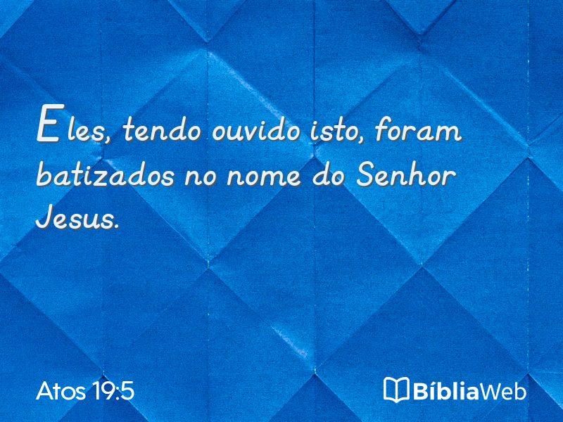 Atos 19:5 em imagem para compartilhar