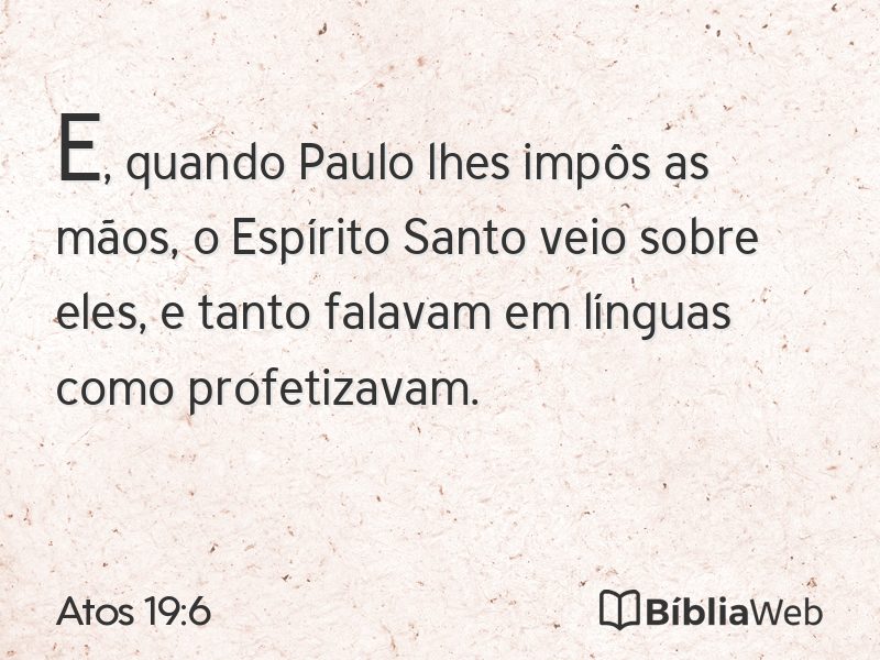Atos 19:6 em imagem para compartilhar