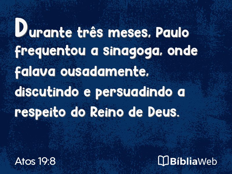 Atos 19:8 em imagem para compartilhar