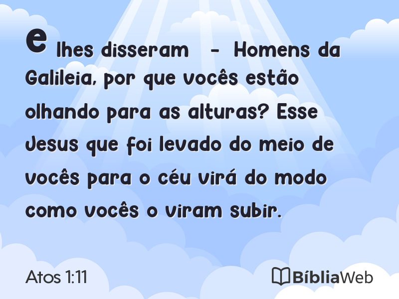 Atos 1:11 em imagem para compartilhar