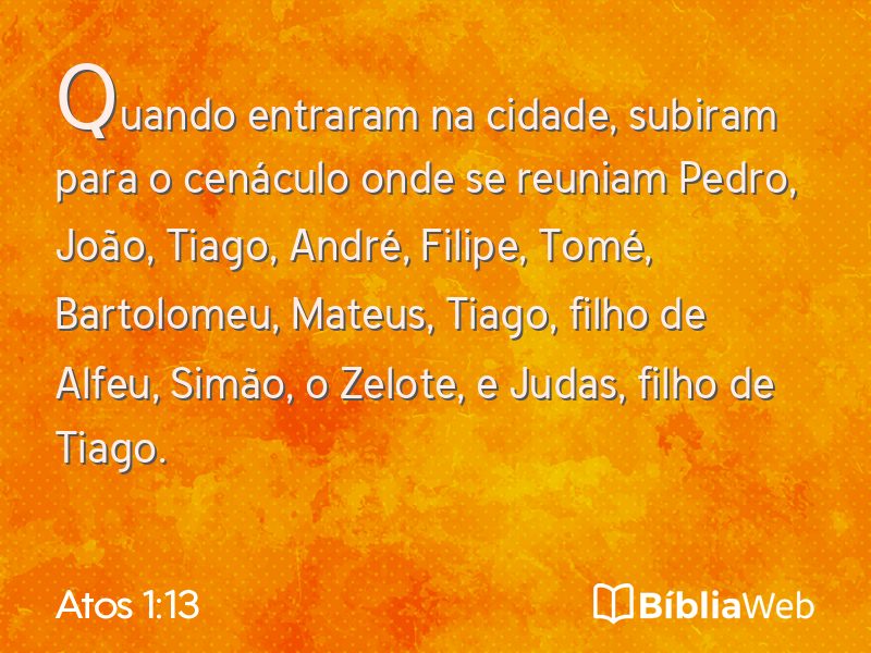Atos 1:13 em imagem para compartilhar