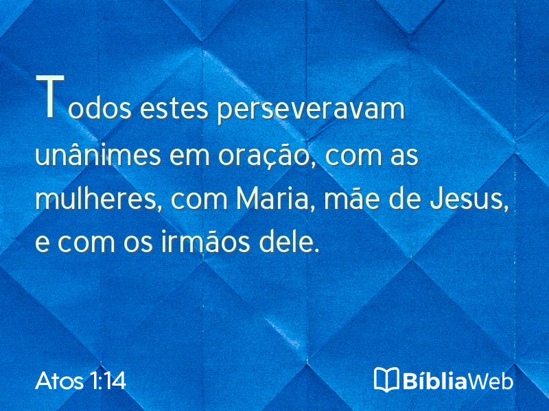 Atos 1:14 em imagem para compartilhar
