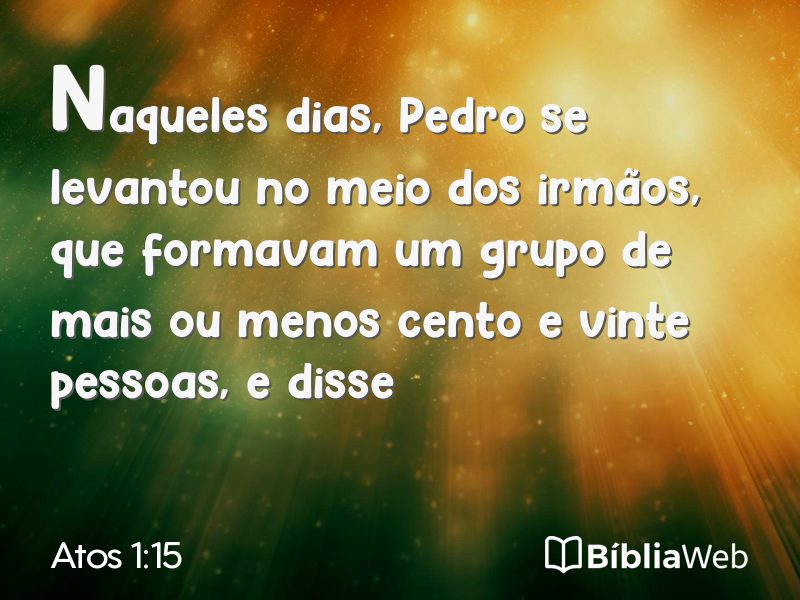Atos 1:15 em imagem para compartilhar