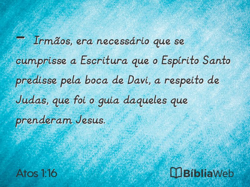 Atos 1:16 em imagem para compartilhar