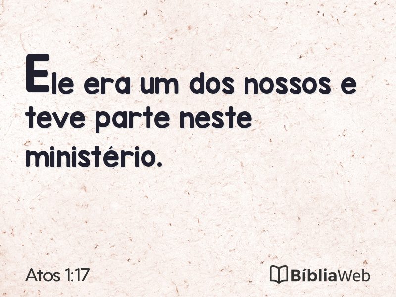 Atos 1:17 em imagem para compartilhar