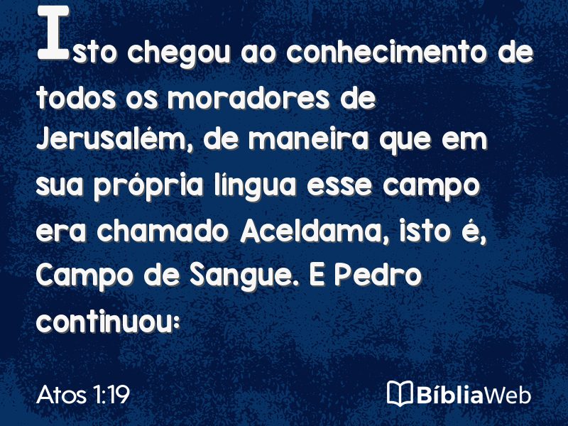 Atos 1:19 em imagem para compartilhar