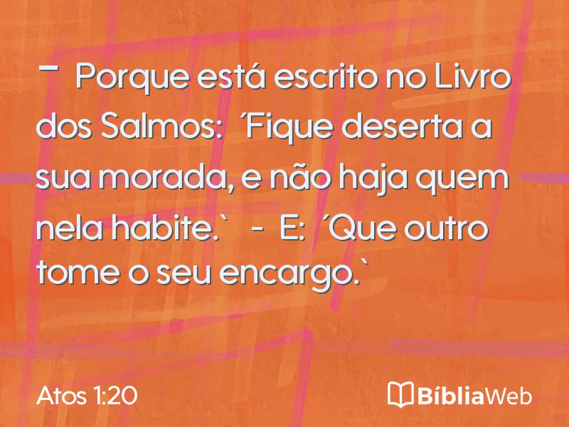 Atos 1:20 em imagem para compartilhar