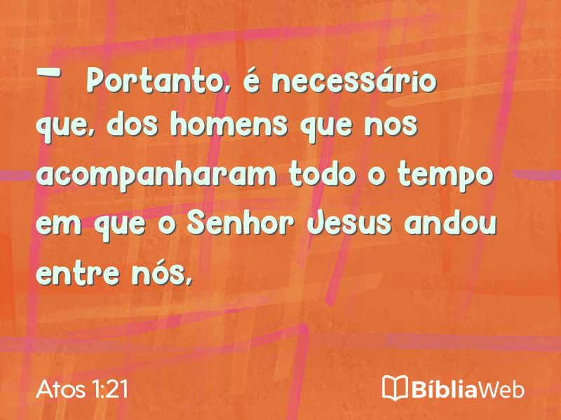 Atos 1:21 em imagem para compartilhar