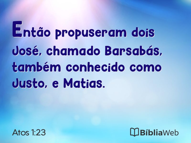 Atos 1:23 em imagem para compartilhar