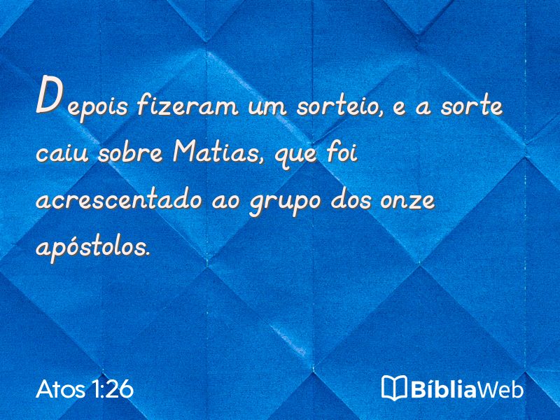 Atos 1:26 em imagem para compartilhar