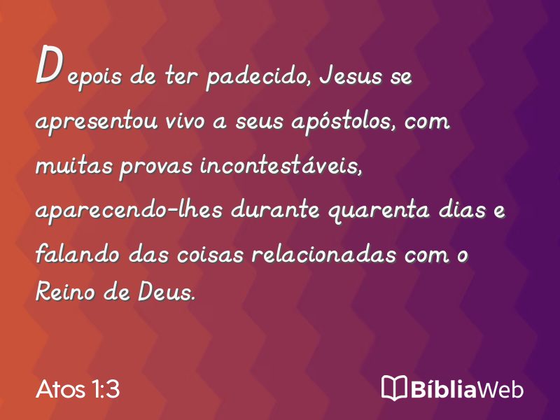 Atos 1:3 em imagem para compartilhar