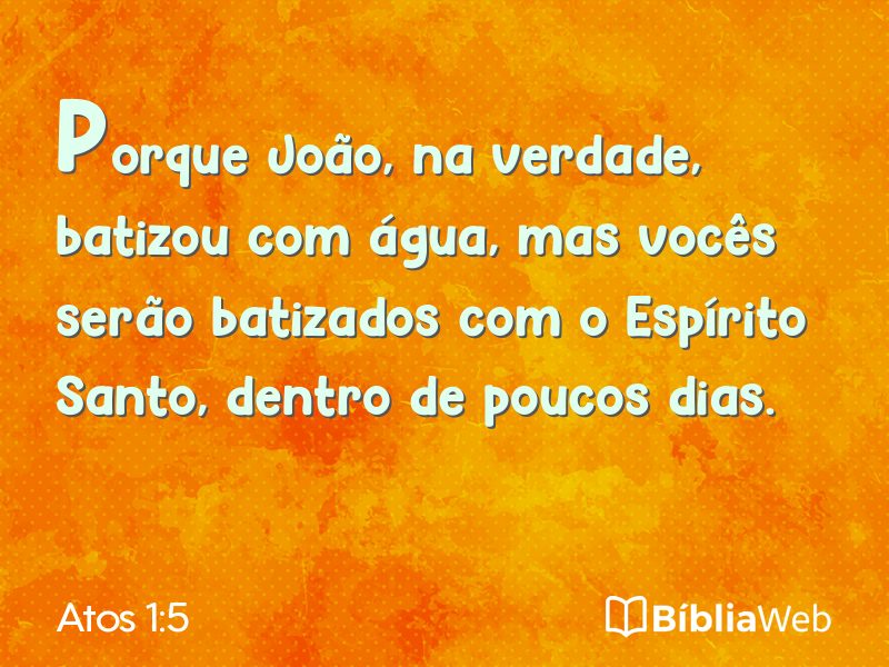 Atos 1:5 em imagem para compartilhar