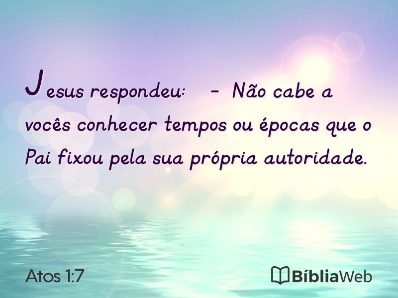 Atos 1:7 em imagem para compartilhar
