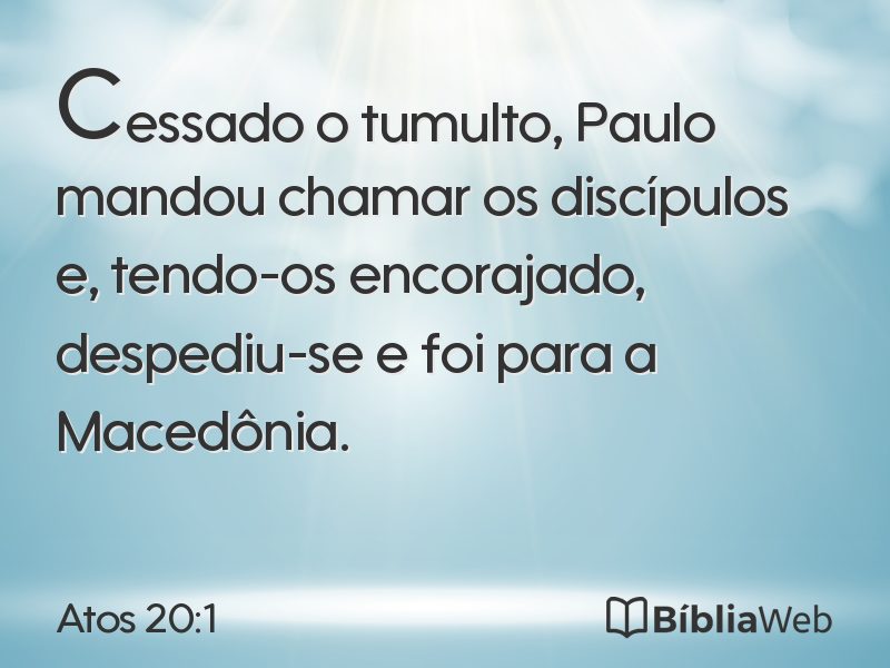 Atos 20:1 em imagem para compartilhar