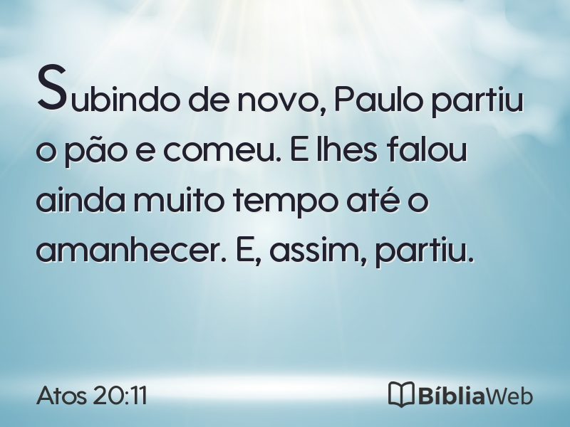Atos 20:11 em imagem para compartilhar