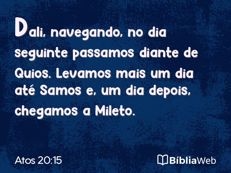 Atos 20:15 em imagem para compartilhar