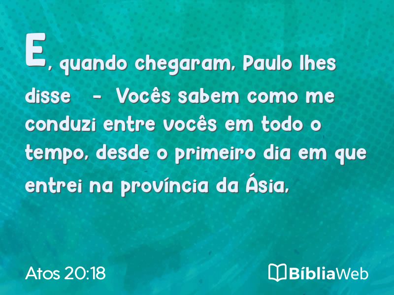 Atos 20:18 em imagem para compartilhar