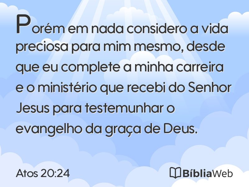 Atos 20:24 em imagem para compartilhar