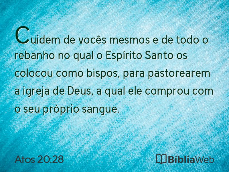 Atos 20:28 em imagem para compartilhar