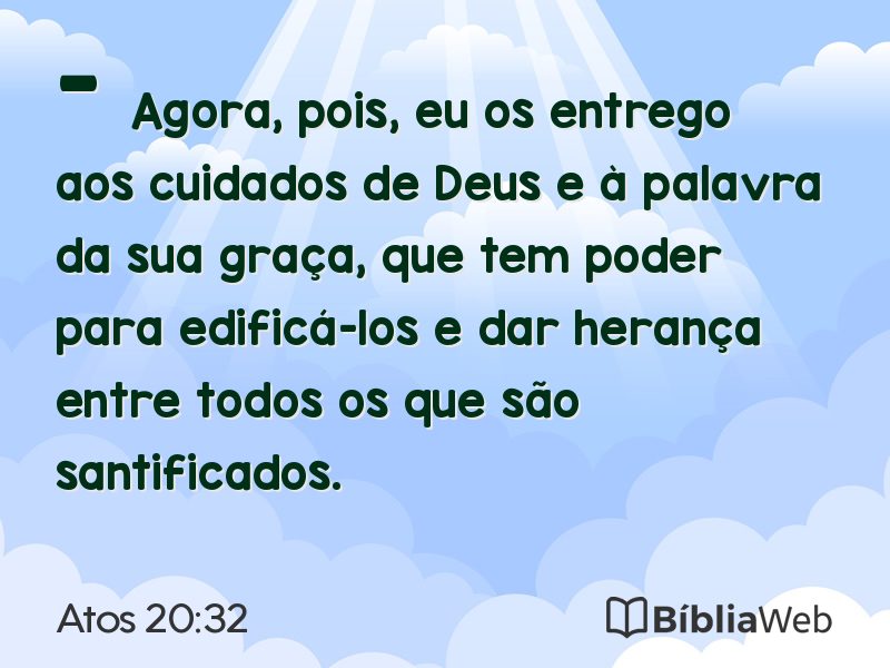 Atos 20:32 em imagem para compartilhar
