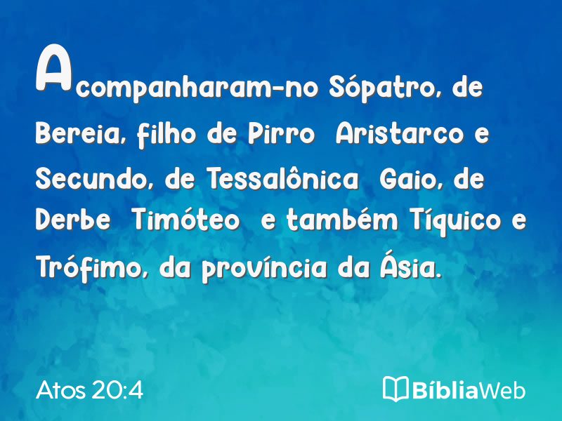Atos 20:4 em imagem para compartilhar