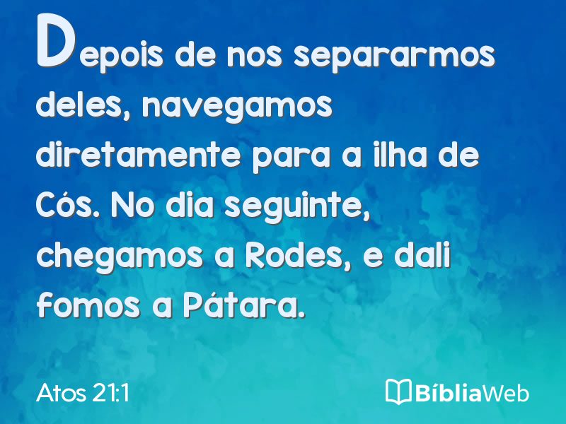 Atos 21:1 em imagem para compartilhar