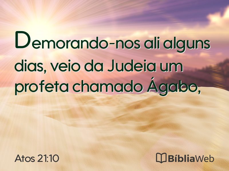 Atos 21:10 em imagem para compartilhar