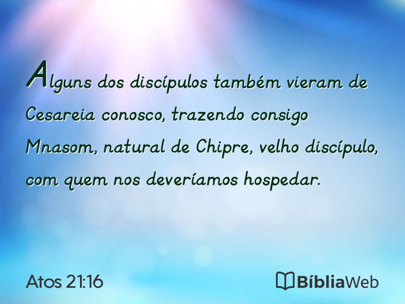 Atos 21:16 em imagem para compartilhar