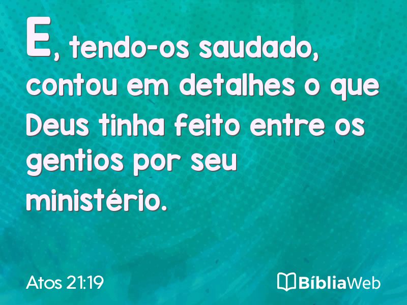 Atos 21:19 em imagem para compartilhar