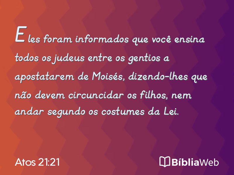 Atos 21:21 em imagem para compartilhar