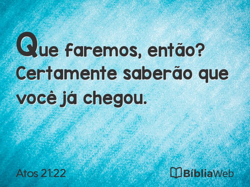 Atos 21:22 em imagem para compartilhar