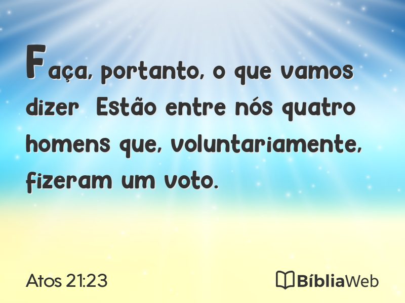 Atos 21:23 em imagem para compartilhar