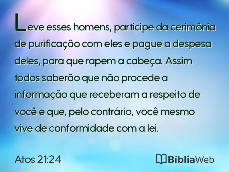 Atos 21:24 em imagem para compartilhar