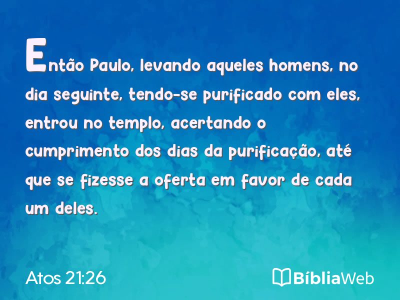 Atos 21:26 em imagem para compartilhar