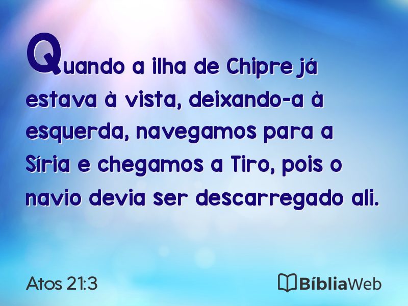 Atos 21:3 em imagem para compartilhar