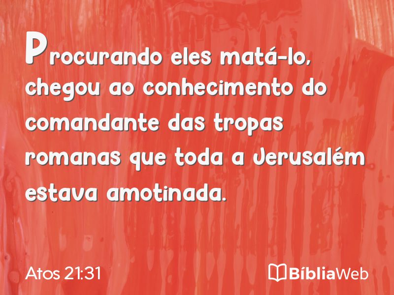 Atos 21:31 em imagem para compartilhar