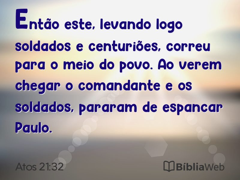 Atos 21:32 em imagem para compartilhar