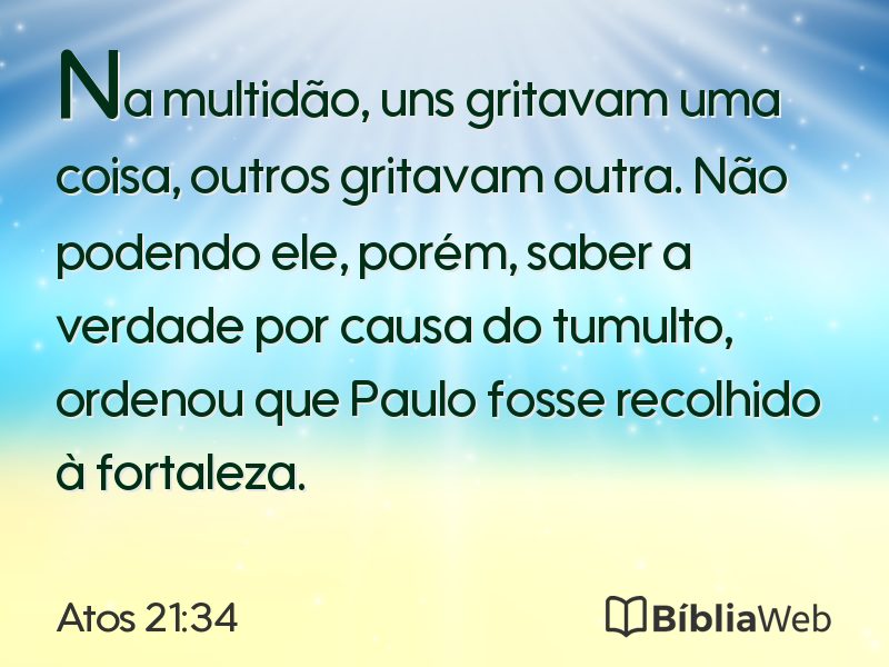 Atos 21:34 em imagem para compartilhar