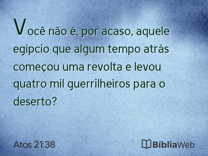 Atos 21:38 em imagem para compartilhar