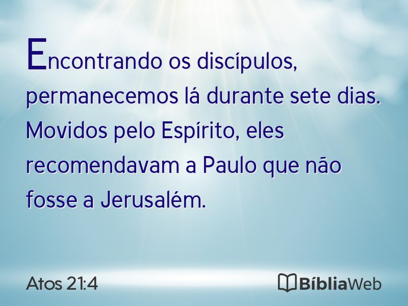 Atos 21:4 em imagem para compartilhar